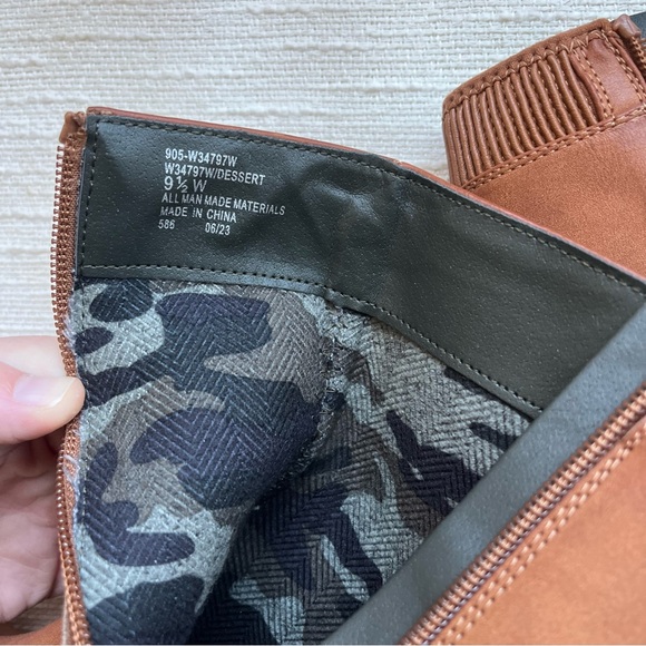 White Mountain Women's Dessert Zipper Booties Dark Tan - Medium 9.5W - Picture 5 of 8